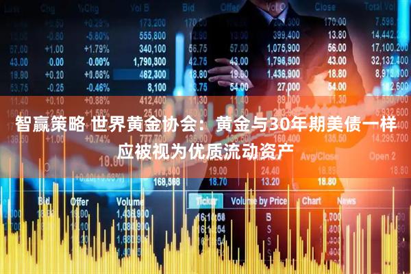 智赢策略 世界黄金协会：黄金与30年期美债一样应被视为优质流动资产
