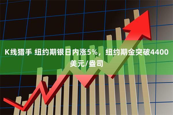 K线猎手 纽约期银日内涨5%，纽约期金突破4400美元/盎司